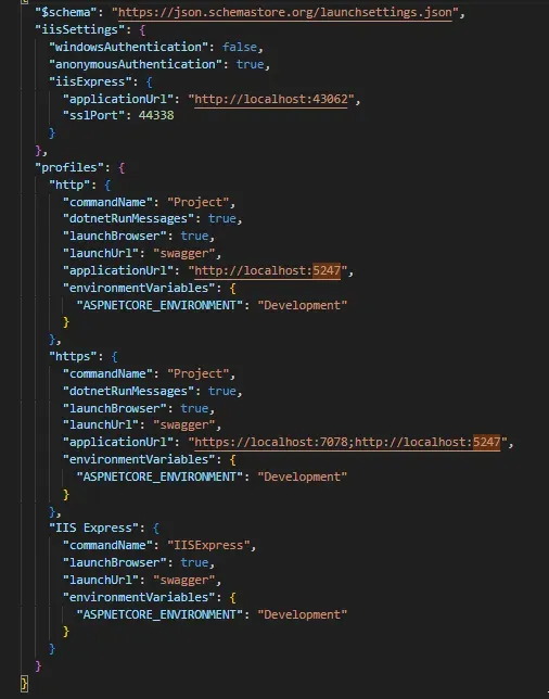 launchSettings.json